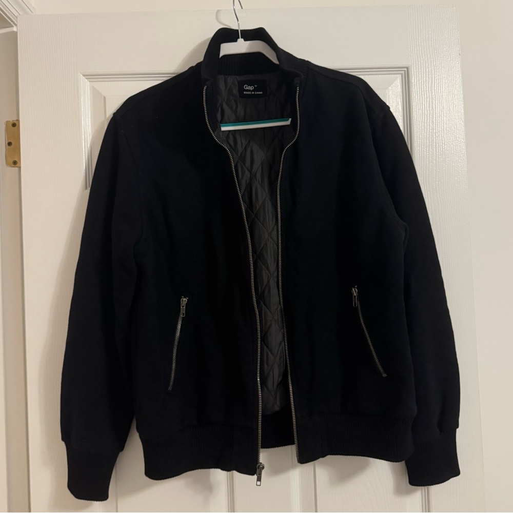 GAP Black Bomber Jacket - Picture 2 of 7